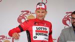 Tim Wellens hyldes på podiet efter sin samlede sejr i Ruta del Sol. 