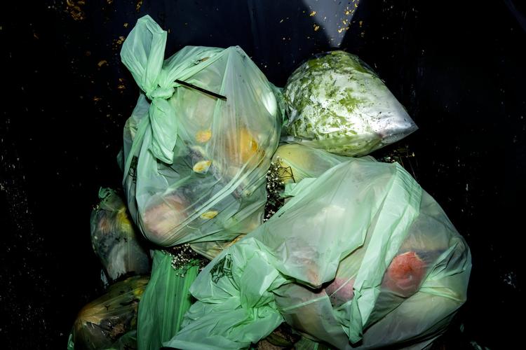 Kommunen leverer en grøn eller brun spand samt nedbrydelige poser til de københavnere, der vil sortere bioaffaldet fra. Det har fire ud af fem sagt ja tak til.   Mads Nissen/POLFOTO