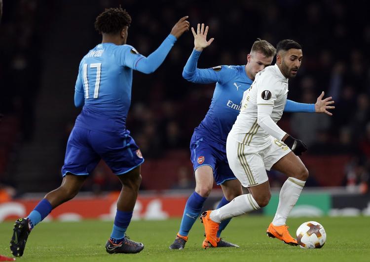 Östersunds Saman Ghoddos gav Arsenal-spillerne problemer, da det svenske hold besøgte Emirates i London torsdag aften.

   
   Alastair Grant/AP