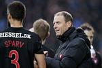 Jess Thorup, der som spiller blev dansk mester med OB, har nu et bedre pointgennemsnit i FCM end mestertræner i 2015, Glen Riddersholm
   Jens Dresling/Ritzau Scanpix