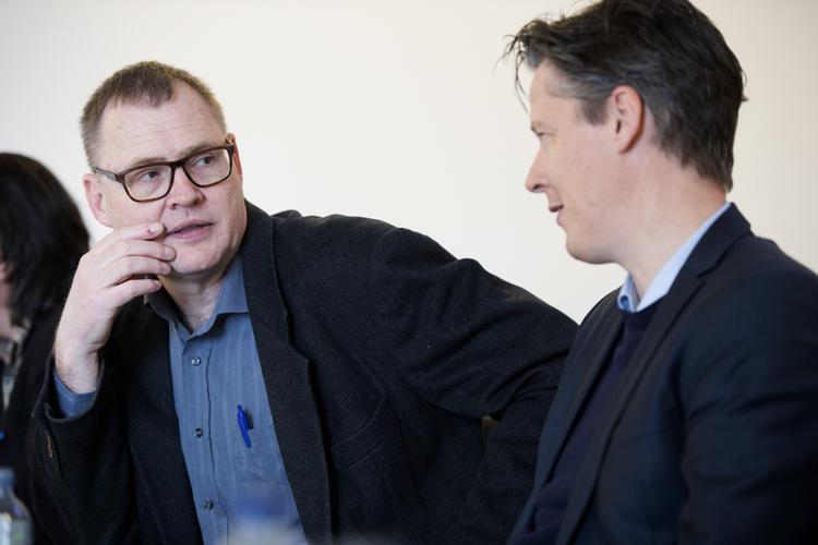 Både direktøren John Smidt (til venstre) og overvismand Michael Svarer har offentligt kritiseret regeringen for, at De Økonomiske Råd udflyttes til Horsens.  Arkivfoto Thomas Sjørup