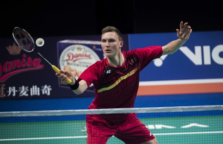 Viktor Axelsen er blevet opereret for en skade i i sin ene ankel, men kan være tilbage på badmintonbanen i slutningen af april. Foto: Stine Tidsvilde/Polfoto   Stine Tidsvilde/POLFOTO