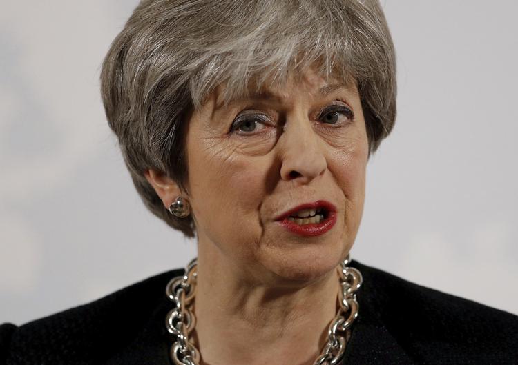 Theresa May - angler efter støtte fra Storbritanniens allierede til en fælles reaktion på Ruslands forsøg på at myrde ex-spionen Sergej Skripal. Peter Nicholls/AP