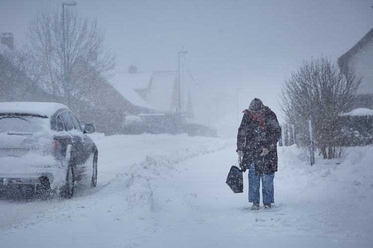 Danmark har været puttet i en frostboks de senere dage. Billedet er fra Bornholm, der har været specielt hårdt ramt af sne.  Pelle Rink/Ritzau Scanpix