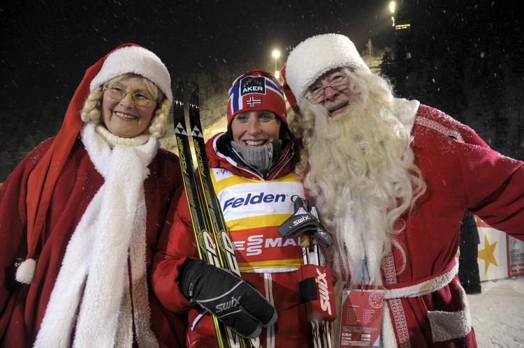 Superkvinden Marit Bjørgen var med sin guldmedalje på 30 km langrend med til at gøre Norge til stærkeste OL-nation. Bjørgen har vundet alt muligt i karrierens løb, også et løb i Finland, hvor hun bagefter blev hyldet af hr. og fru Julemand. Markku Ulander/AP