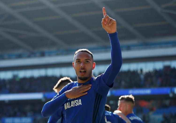 Med sine 6 ligamål har Kenneth Zohore bidraget til at Cardiff er på andenpladsen i Championship. Matthew Childs/Ritzau Scanpix