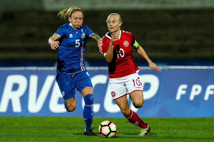 Pernille Harders 2017 var noget bedre end starten på 2018, hvor det danske kvindelandshold efter fem kampe endnu har den første sejr til gode.   Luis Forra/Ritzau Scanpix