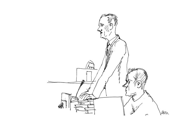 Anklager Jakob Buch-Jepsen i gang med sin forelæggelse.
   Anne-Marie Steen Petersen/POLITIKEN