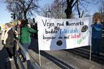 Lærerne var i 2013 gode til at udstille det offentlige, når de direkte stillede spørgsmålstegn ved beslutningen om at nægte lærerne adgang til hele Danmarks folkeskole
Her er det lærere på Marielyst Skole i Gladsaxe. 
   Jens Dresling/POLFOTO