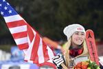 Mikaela Shiffrin vandt World Cup-løbet i slalom i tyske Ofterschwang. Det var amerikanerens 42. sejr. Marco Tacca/AP