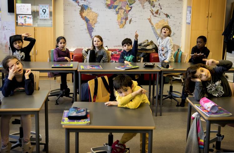 På skolen i Tingbjerg har mange elever en ikkevestlig baggrund og bor i et boligområde på ghettolisten.  Finn Frandsen/POLFOTO