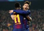 Messi og FC Barcelona er storfavoritter mod AS Roma. Susana Vera/Ritzau Scanpix