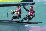 I sidste uge trænede Jakob Precht Jensen (tv.) og Jonas Warrer på Mallorca, hvor de også debuterer i stævnesammenhæng i påsken. Flemming Ø. Pedersen/Dansk Sejlunion