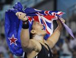 New Zealands kuglestødsstjerne Valerie Adams med rødder i Tonga er et forbillede for mange kvindelige sportsfolk. Ikke mindst i det sydlige Stillehav. 
   Anja Niedringhaus/AP