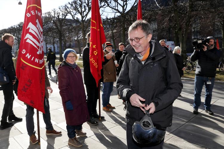 Formanden for de kommunale tjenestemænd og overenskomstansatte, Anders Bondo, skal helt sikkert til Fredericia i dag. Billedet er fra et tidligere møde i Forligsinstitutionen i København.  Jens Dresling/POLFOTO