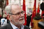 Dennis Kristensen formand for FOA, på vej ind til Forligsinstitutionen mandag.    Jens Dresling/POLFOTO