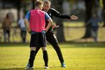 Anders Christiansen, der i år har forladt svensk fodbold, blev på et tidspunkt trænet af landsmanden Allan Kuhn i Malmö FF.
   
   Peter Hove Olesen/POLFOTO