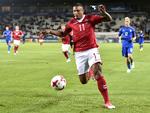 Kenneth Zohore, her i den danske landsholdstrøje, gjorde fredag en god figur for Cardiff, der ligger godt i Championship-tabellen.
   Poulsen Lars/POLFOTO