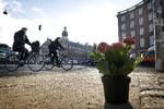 Efter ulykken blev der stillet en blomst på det sted, hvor den unge kvinde blev kørt ihjel. Jens Dresling/POLFOTO