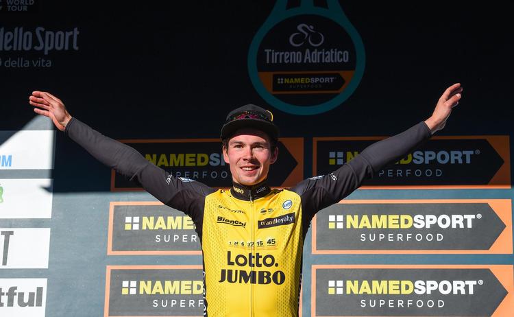 Sloveneren Primoz Roglic var som ventet den stærkeste på enkeltstarten i Baskerlandet Rundt og erobrede også førertrøjen.
   Dario Belingheri/AP