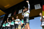 Verdensmesteren Peter Sagan var i strålende humør, da han sammen med holdkammeraterne præsenteredes inden Paris-Roubaix. Foto: A.S.O./Pauline Ballet. 