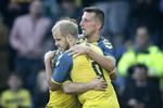 Teemu Pukki og Kamil Wilczek har jublet over mange Brøndby-scoringer i denne sæson. Den finske landsholdsspillers kontrakt udløber til sommer, og det er ikke afgjort, om Pukki fortsætter i Brøndby
  Jens Dresling/POLFOTO