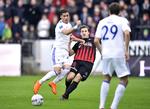 Erik Sviatchenko har spillet en god kamp for FC Midtjylland mod FCK, og han er også kommet på scoringstavlen i anden halvleg.
   Bo Amstrup/Ritzau Scanpix