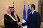 
Den saudiske kronprins Mohammed bin Salman mødes i disse dage med blandt andre den franske premierminister Edouard Philippe for at indgå en række aftaler mellem de to lande. 
   Eric Feferberg/AP