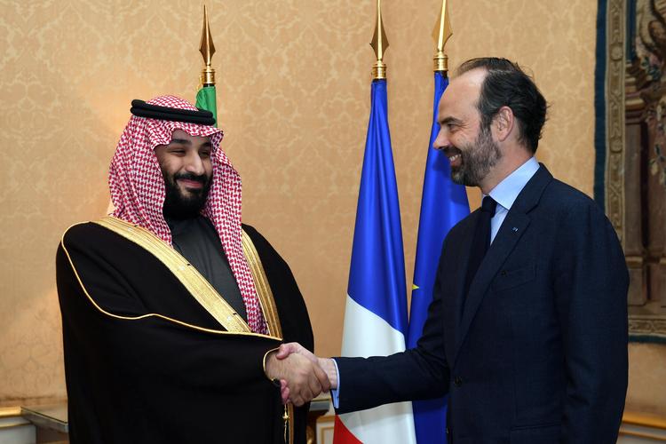
Den saudiske kronprins Mohammed bin Salman mødes i disse dage med blandt andre den franske premierminister Edouard Philippe for at indgå en række aftaler mellem de to lande. 
   Eric Feferberg/AP