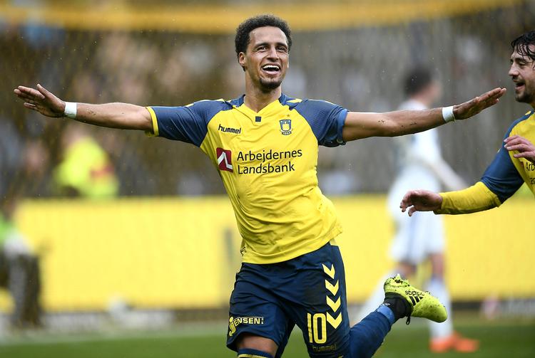 Hany Mukhtar sikrede Brøndby sejren - og kostede redaktøren point.   Poulsen Lars/POLFOTO
