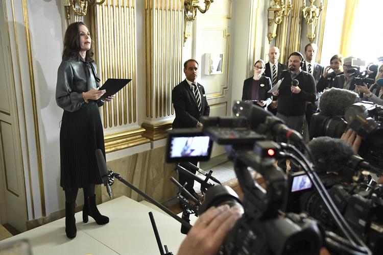 Sara Danius er blandt hovedpersonerne i skandalen i Det Svenske Akademi.  Claudio Bresciani/AP