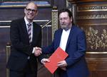 Lars von Trier modtager Sonning Prisen på Københavns Universitet. 
   Jens Nørgaard Larsen/Ritzau Scanpix