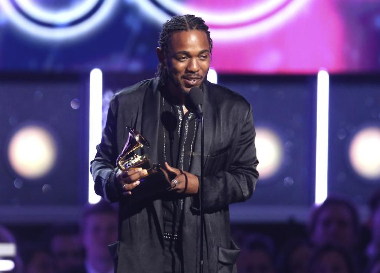 Kendrick Lamar har også tidligere i år vundet en Grammy for bedste rap album med 'Damn'.  Matt Sayles/AP