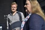 Kasper Holten blev præsenteret til formiddag af bestyrelsesformand Lisbeth Knudsen. Tariq Mikkel Khan/Ritzau Scanpix