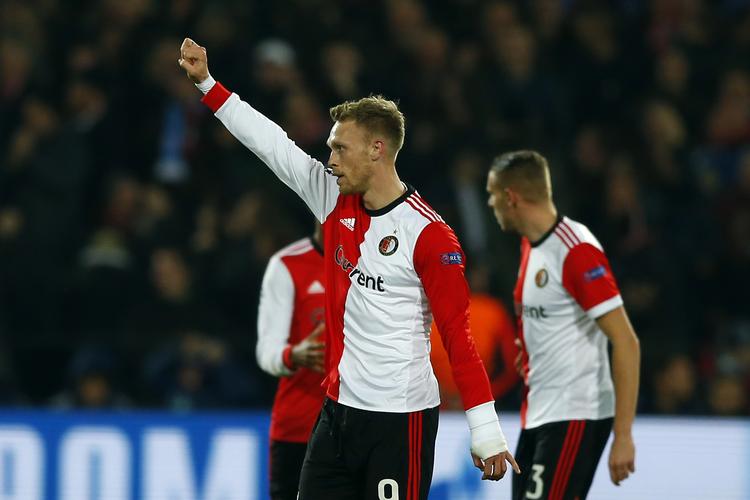 Nicolai Jørgensen var på pletten, da Feyenoord vandt den hollandske pokaltitel. Peter Dejong/AP