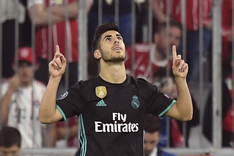 Real Madrids matchvinder blev indskiftede Marco Asensio. Matthias Balk/AP