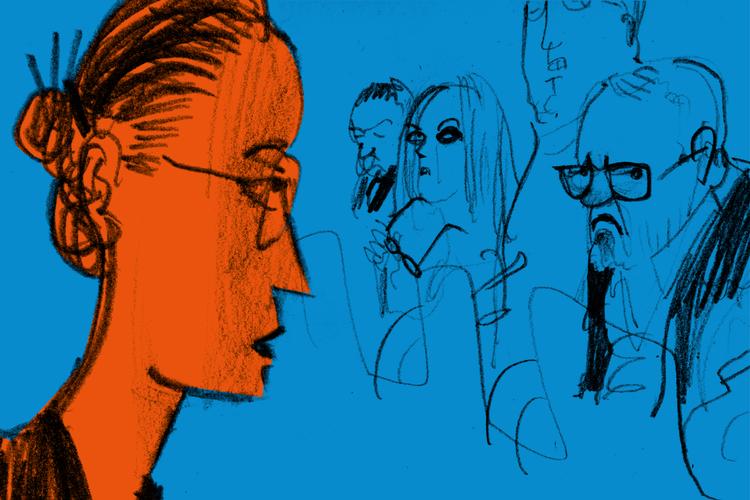 Senioranklager Malene Stage Christensen fra bagmandspolitiet har arbejdet på sagen mod Johan Schlúter i flere år.  Illustration:  Claus Nørregaard