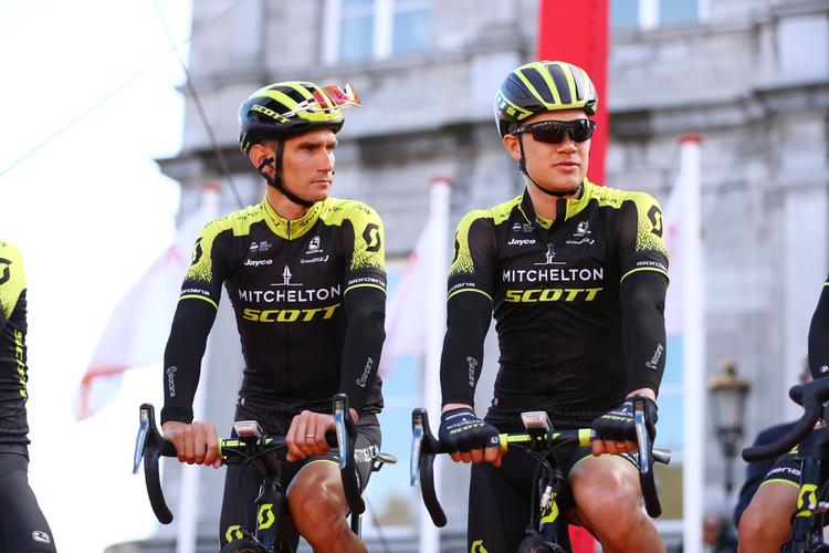 Christopher Juul-Jensen (t.h.) og Roman Kreuziger indgår begge i Mitchelton-Scotts trup til Giro d'Italia. Foto: Mitchelton-Scott. 