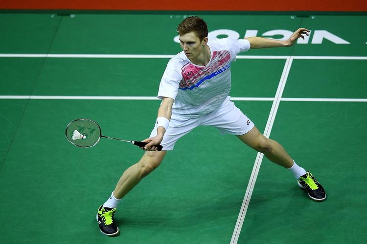 Tre af de fire EM-semifinalister var tidligere europamestre, og det er 2016-mesteren Viktor Axelsen (billedet), der møder 2017-mesteren i årets finale. Manan Vatsyayana/Ritzau Scanpix