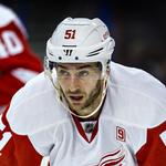 Frans Nielsen er en af de danske ishockeystjerner, der vender hjem fra NHL for at spille for det danske ishockeylandshold ved VM i Danmark. Del Mecum/AP
