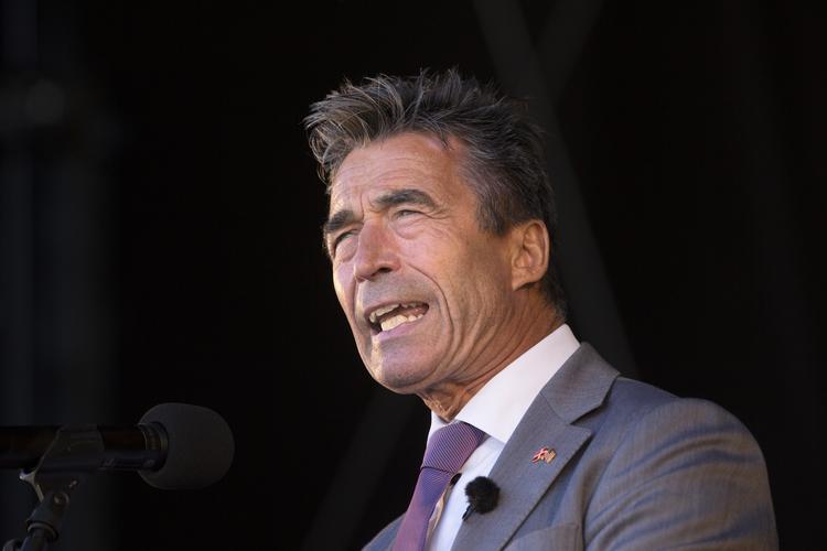 Den tidligere danske statsminister, Anders Fogh Rasmussen, kritiserer Kina for at underminere dets demokratiske naboer. Nørskov Benjamin/POLFOTO
