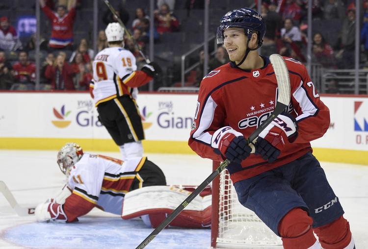 Lars Eller gør det godt for Washington Capitals i NHL-slutspillet.
   Nick Wass/AP