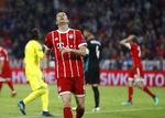 Bayern-angriber Robert Lewandowski misbrugte flere gode muligheder i det første semifinalemøde med Real madrid i Champions League. Nu venter afgørelsen. Matthias Schrader/AP