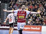 Med sine 7 mål blev Martin Larsen sammen med Sebastian Barthold Aalborgs topscorer for øjnene af 5.000 tilskuere. Henning Bagger/Ritzau Scanpix