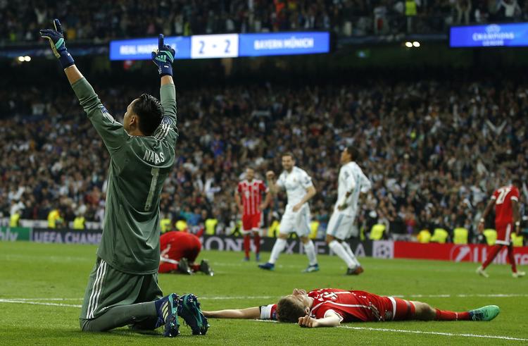 Dommeren har fløjtet af og Keylor Navas er klar til sin tredje Champions League-finale. Paul White/AP