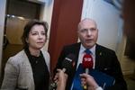 Karen Ellemann-Jensen og Søren Gade ankommer til Venstres gruppemøde torsdag den 3 maj 2018, hvor Karen Ellemann-Jensen kort efter blev valgt som Venstes første gruppeformand nogensinde.  Liselotte Sabroe/Ritzau Scanpix