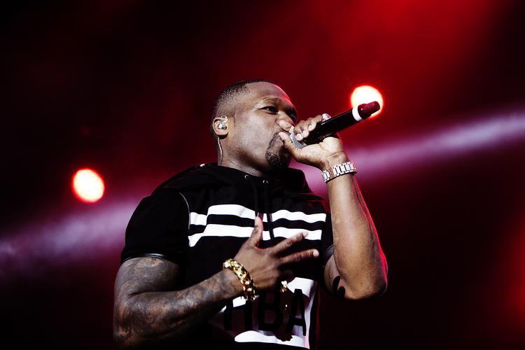 Her ses 50 cent på Bøgescenen under Smukfest 2014 i Skanderborg. Arkivfoto Ditte Valente