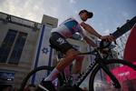 Chris Froome under præsentationen af samtlige Giro-deltagere i Jerusalem.
   Ariel Schalit/AP