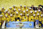 Sverige får "hjemmebane" i Royal Arena under gruppefasen ved VM (AP Photo/Martin Meissner)
   Martin Meissner/AP