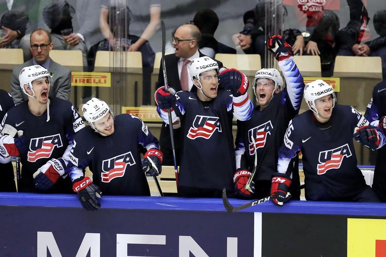Amerikanerne indledte VM på flot vis ved at slå favoritterne Canada. Foto: Jens Dresling
   Jens Dresling/POLFOTO